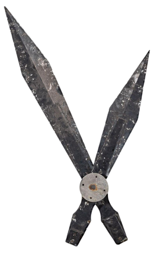 Large Antique French Clock Tower Hands in Zinc