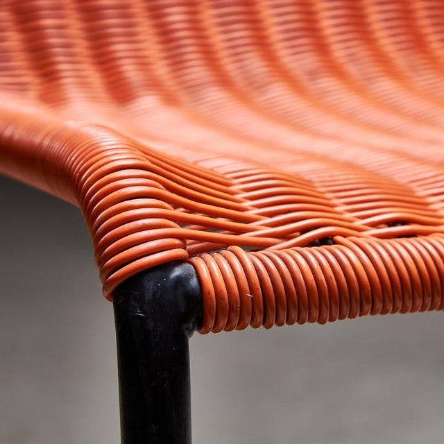 Black Orange Braided Cable Outdoor Chair, 1960s For Sale - Image 8 of 12