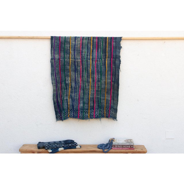 1970s Tuareg Twilight Indigo Mud Cloth Throw For Sale - Image 5 of 5