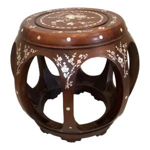 Vintage Asian Rosewood and Nacre Stand
