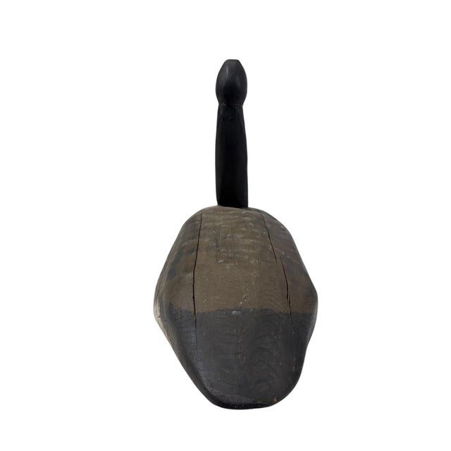Vintage 20th Century Large Hand Carved and Painted Wood Canada Goose Decoy 18" For Sale In New York - Image 6 of 8