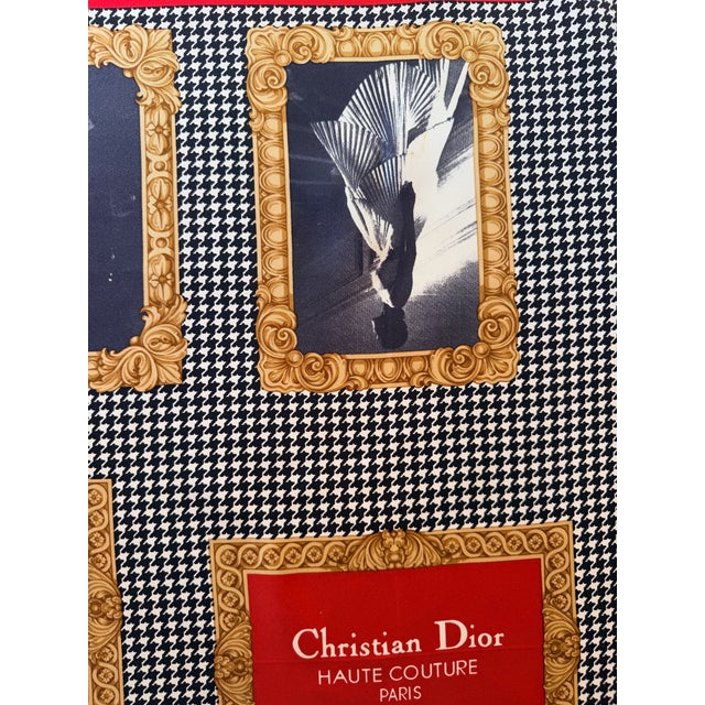 French Christian Dior Silk Scarf Haute Couture Paris 1980 For Sale - Image 3 of 7