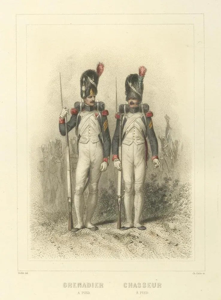 Figurine MHSP - Grenadier à Pied Porte-drapeau Bataille De Waterloo - Occasion Collection
