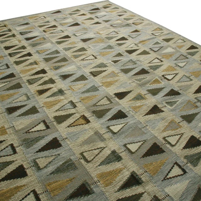 Textile Swedish Geometric Rug by Celerie Kemble for Chairish, 9'x12' For Sale - Image 7 of 7
