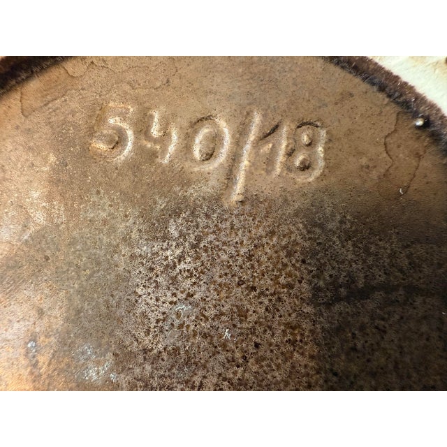 Vintage Mid Century Bronze and Gold Drip Glazed Vase For Sale - Image 10 of 12