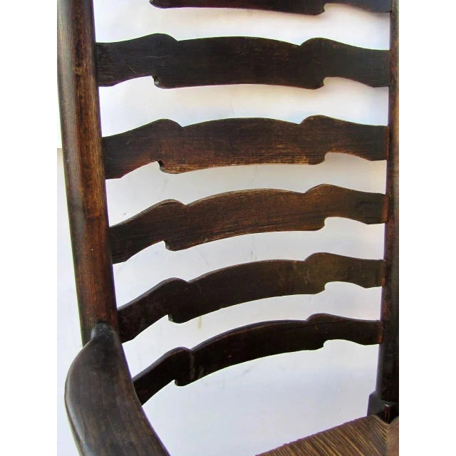 English English Yorkshire Wavy Back Arm Chair For Sale - Image 3 of 7
