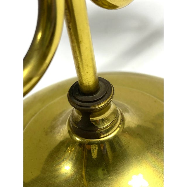 Vintage Brass Candelabra – Hollywood Regency Brass Centerpiece For Sale - Image 4 of 6