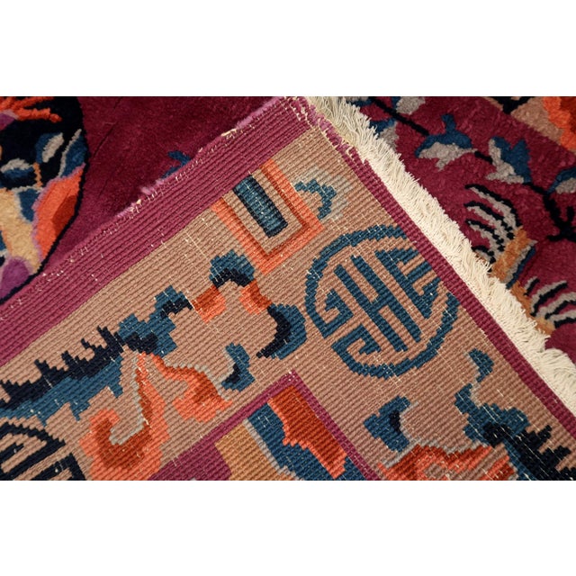 1920s, Handmade Antique Art Deco Chinese Rug 3.1' X 4.5' For Sale In New York - Image 6 of 12