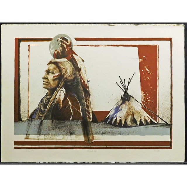 "Gray Thunder Eagle" Original Limited Edition Lithograph by Larry Fodor Hand signed, numbered & titled by the artist Paper...