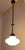 1960s Mid-Century Brass and Black Lacquered Metal Ceiling Lamp with White Opaque Glass Shade, 1960s For Sale - Image 5 of 8