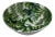 Tropical Forest and Lime Green Palm Leaf Oversized Decorative Statement Bowl For Sale