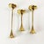 Mid-Century Modern Vintage Brass Candlesticks, Denmark, 1960s, Set of 3 For Sale - Image 3 of 9