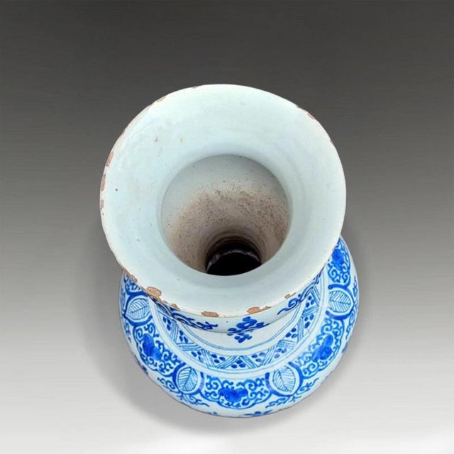 Antique 17th Century Dutch Delft Double Gourd Vase, 1680 For Sale - Image 11 of 12