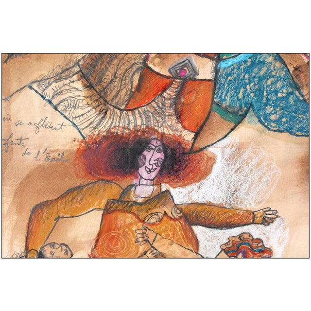1980s 1980s Miroir ou se Refletent Les Enfants de I' Excil, Theo Tobiasse For Sale - Image 5 of 7