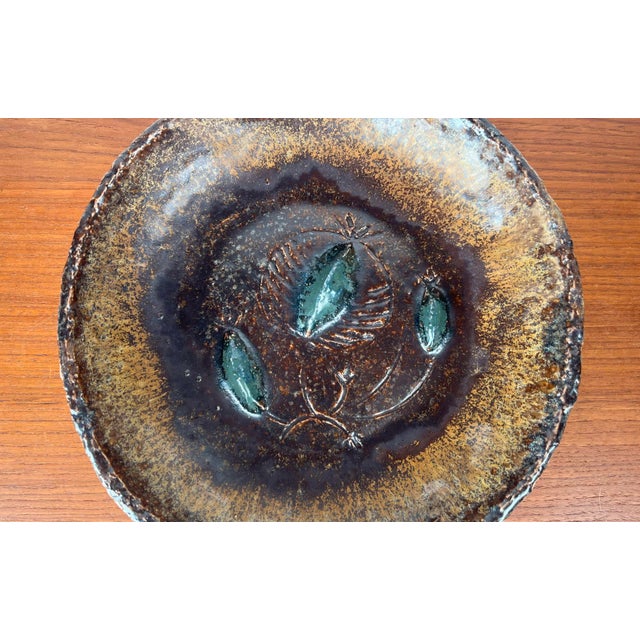 Mid-Century Modern Danish Studio Pottery Bowl by Clara Helmich, 1960s, in Very Good conditions. Designed 1960 to 1969 This...