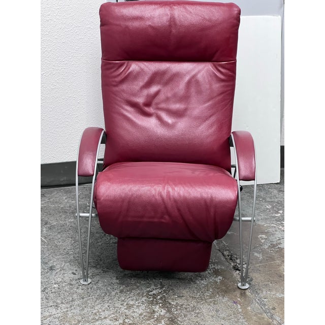 Percival Lafer for Lafer Furniture Billie Leather Recliner For Sale - Image 9 of 12