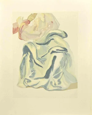 Salvador Dali, Beauty of Beatrice, Woodcut, 1963