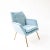 Blue Parlament Armchair by Oskar Payer Decor, 1950s For Sale - Image 8 of 8