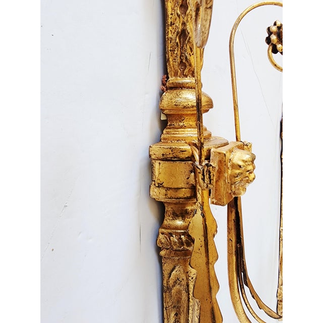 Wood Vaughan Chillington George III Style Giltwood Wall Sconces-a Pair For Sale - Image 7 of 16
