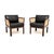 Vintage Danish Leather and Cane Chairs by Illum Wikkelso for CFC Silkeborg, 1960, Set of 2 For Sale - Image 11 of 11