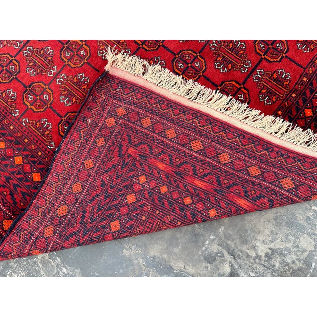 Textile Bokhara Vintage Hand Knotted Ersari Rug For Sale - Image 7 of 7