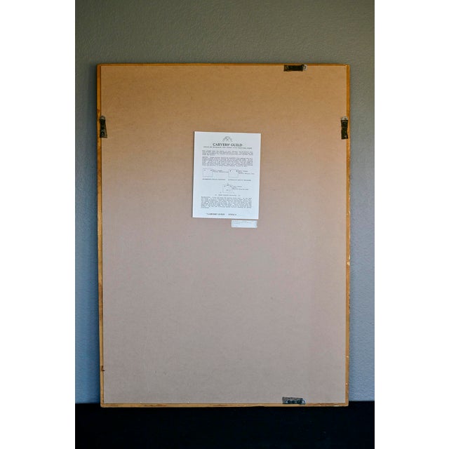 Carvers' Guild Spanish Panel Mirrors — 33x45 — Antique Gold Leaf — Near Mint Pair For Sale - Image 15 of 18