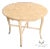 Late 20th Century Faux Bois Carved Wood & Marble Top Round Accent Table For Sale