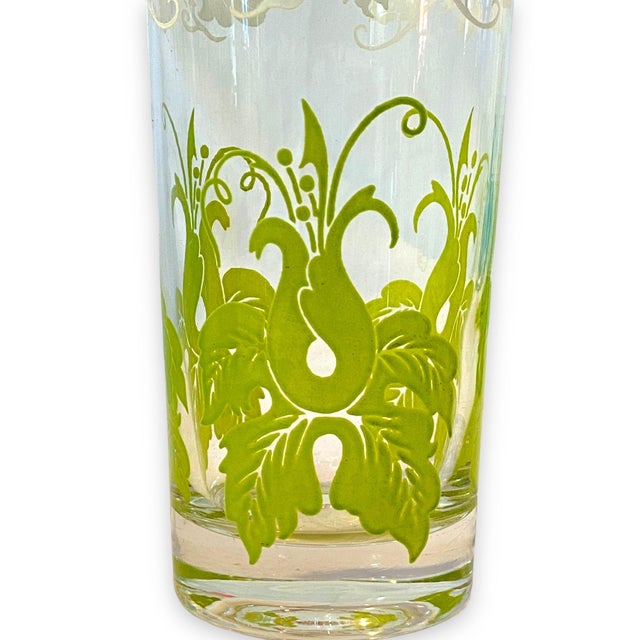 Metal Morphew Abode 1950s Multicolor Geometric Glass & Metal Mod Glassware Set With Carrier- 7 Pieces For Sale - Image 7 of 11