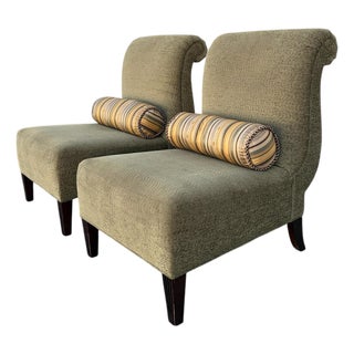 Barbara Barry for Baker Slipper Chairs - A Pair For Sale