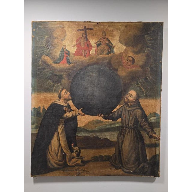 Mid 18th Century Baroque School Artist, Figurative Composition, 18th Century, Oil Painting on Canvas For Sale - Image 5 of 15