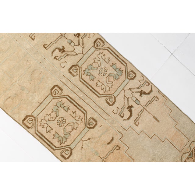 Ivory 1960s Ivory & Pale Sand Oushak Rug For Sale - Image 8 of 10