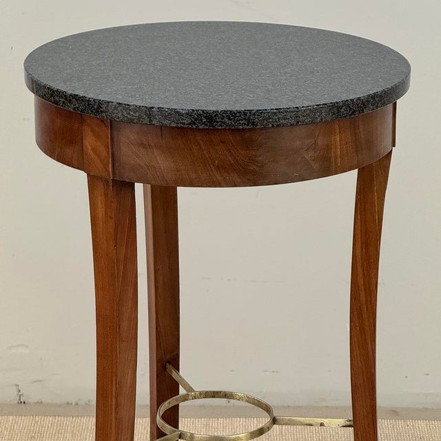 French Directoire Mahogany Black Marble Guéridon ~ End Table For Sale - Image 9 of 18