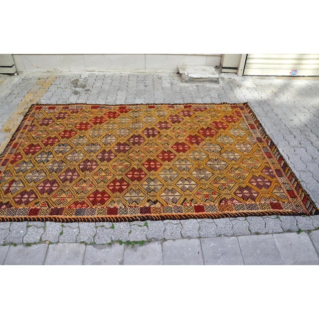 Textile 1960s Anatolian Floor Kilim Rug For Sale - Image 7 of 11
