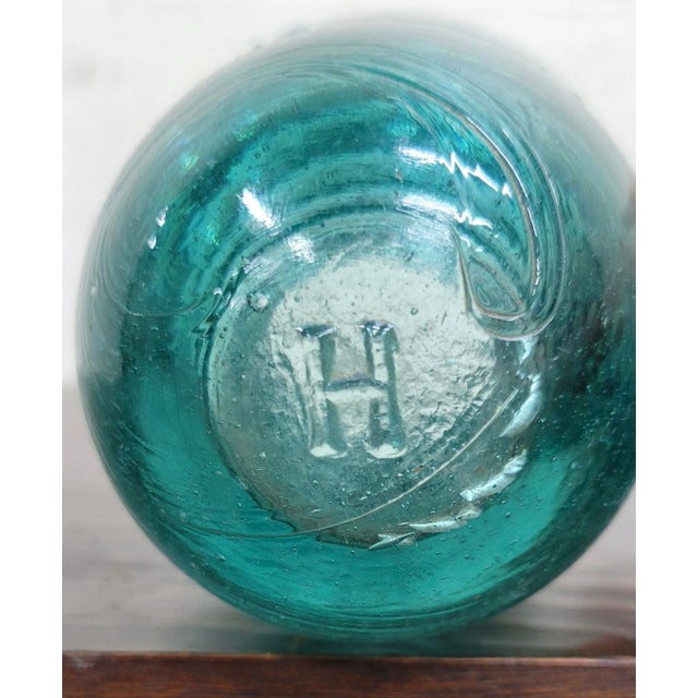 Traditional Vintage Aqua or Teal Glass h.g. Co. Insulator For Sale - Image 3 of 9