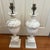 1940s Large Vintage Italian Carved Alabaster Lamps - a Pair For Sale - Image 5 of 7