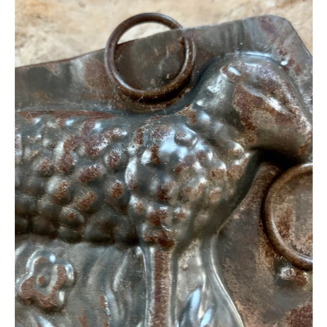 Late 19th Century Antique French Metal Figurative Lamb Chocolate Mold For Sale - Image 4 of 12