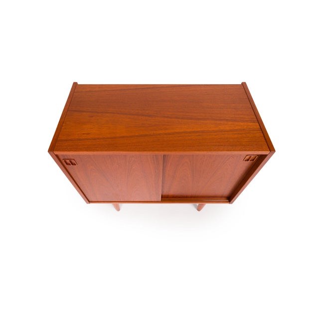 Wood Vintage Danish Mid-Century Teak Two-Door Credenza For Sale - Image 7 of 8