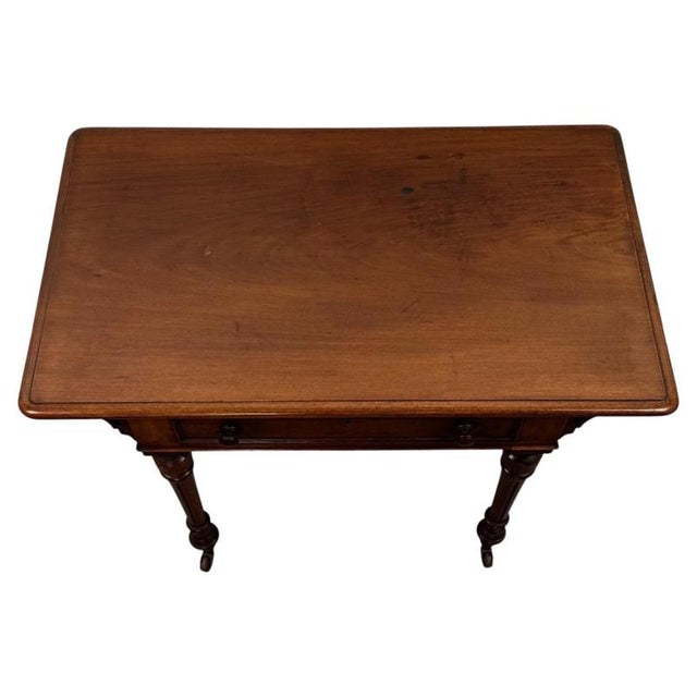 2000 - 2009 19th Century English Freestanding Mahogany Writing Table For Sale - Image 5 of 12