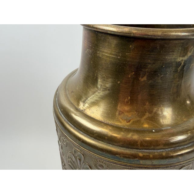 Antique Jugendstill Vase in Brass, 1900s For Sale - Image 3 of 14