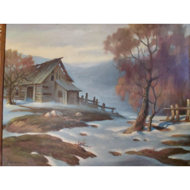 It is signed on the front, VShkurkin. On the back has the original label that reads as follows. " Last Snow " V. P....