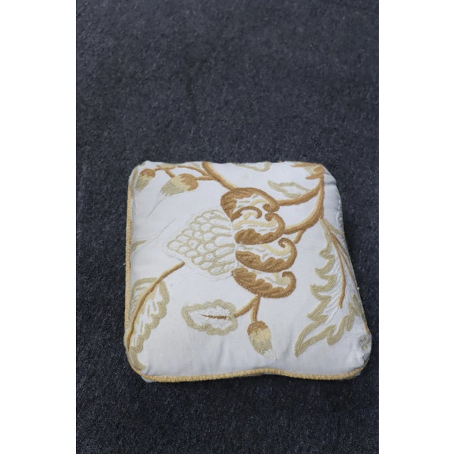 2000 - 2009 Decorative Crewelwork Pillow For Sale - Image 5 of 8