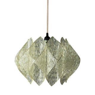 Ice Glass Pendant Lamp from Marbach Leuchten For Sale