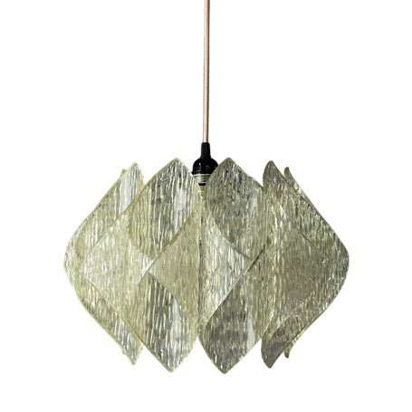 Ice Glass Pendant Lamp from Marbach Leuchten For Sale