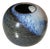 Studio Ceramic Spherical Vase with Blue Flowing Glaze, Germany, 1970s For Sale