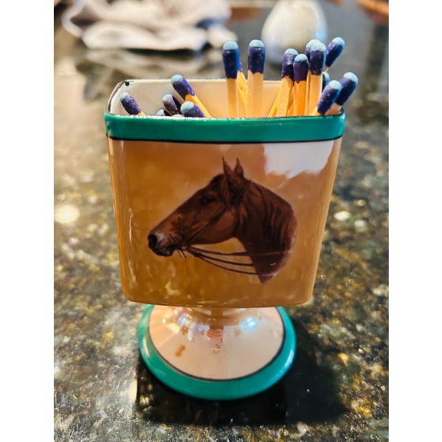 1920s Vintage Lusterware Cigarette, Match Holder For Sale - Image 5 of 6