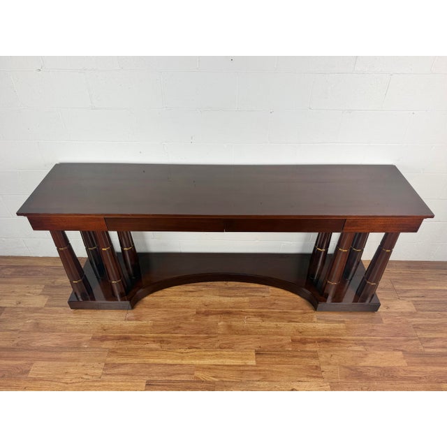 Traditional Baker Furniture for Thomas Pheasant Collection Column Console Sideboard For Sale - Image 3 of 10