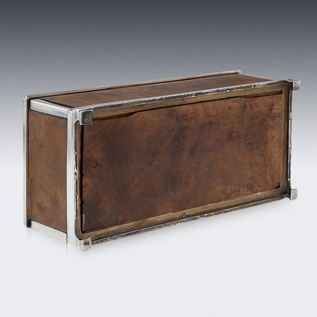 Vintage American Silver Cigar Box, 1920 For Sale - Image 9 of 18