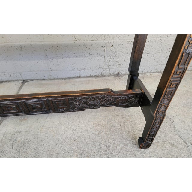 Wood Highly Carved Alter / Console Table From Shanghai For Sale - Image 7 of 18