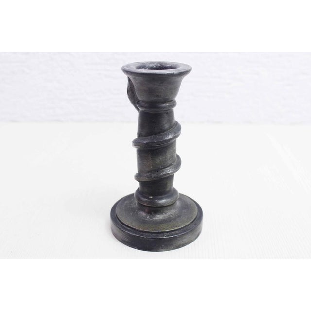 Art Nouveau Style Pewter Snake Candleholder by J. Buchs, 1890s For Sale - Image 3 of 11
