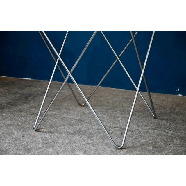 Vintage Table with Eiffel Legs and Hexagonal Top in Beveled Glass, 1980s For Sale - Image 11 of 17